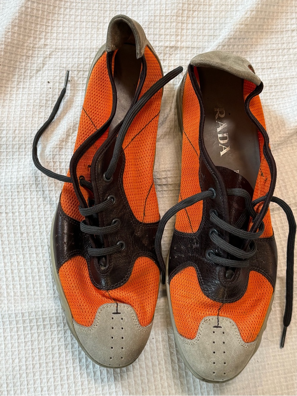 Ada Orange & Brown Lace-Up Sneaker